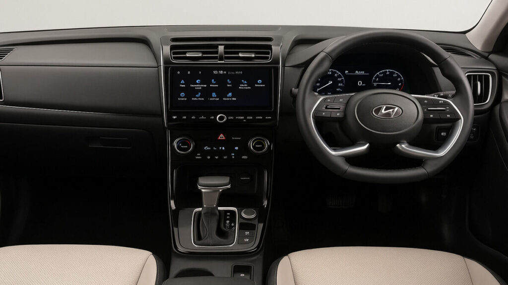 Hyundai Creta 2025 interior dashboard with dual-screen setup