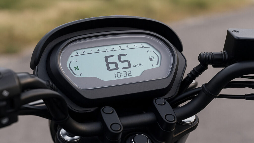 Tata 125cc bike digital console photo